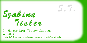 szabina tisler business card